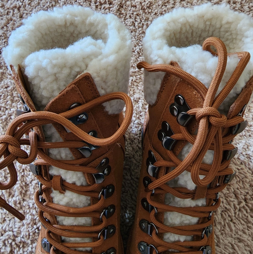 MARC FISHER Suede Lace Up Booties -Brand new without box - Picture 3 of 7